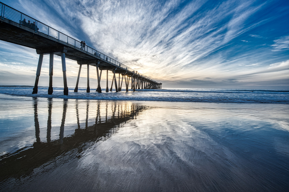 Reflections And Sunsets  Hermosa Beach Pier Photography Art | zoeimagery