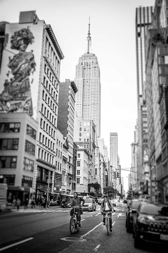 New York Street Photography - New York City Bike, Empire State Building, NYC, New York City Gift, Travel Photography, Street photography