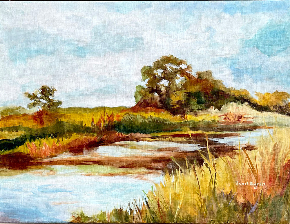 Marsh In Autumn Art | janetogrenart