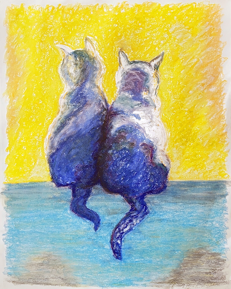 Two Cats   Best Buds Art | Red Horse Creative Llc