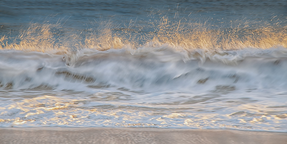 South Beach Wave Golden Wave Splash Art | Michael Blanchard Inspirational Photography - Crossroads Gallery