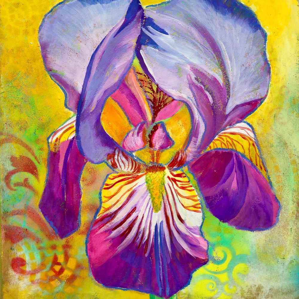 Purple Iris Art | Art by Melanie Anderson