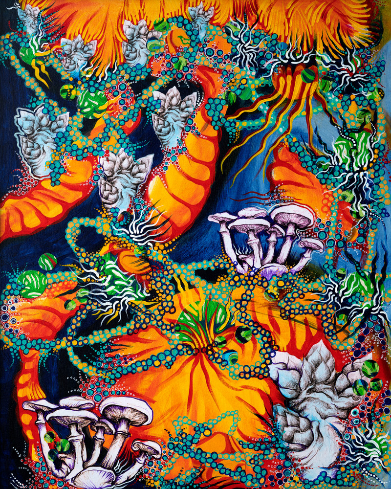 Cosmic Mushrooms Art | Hava Gurevich Art