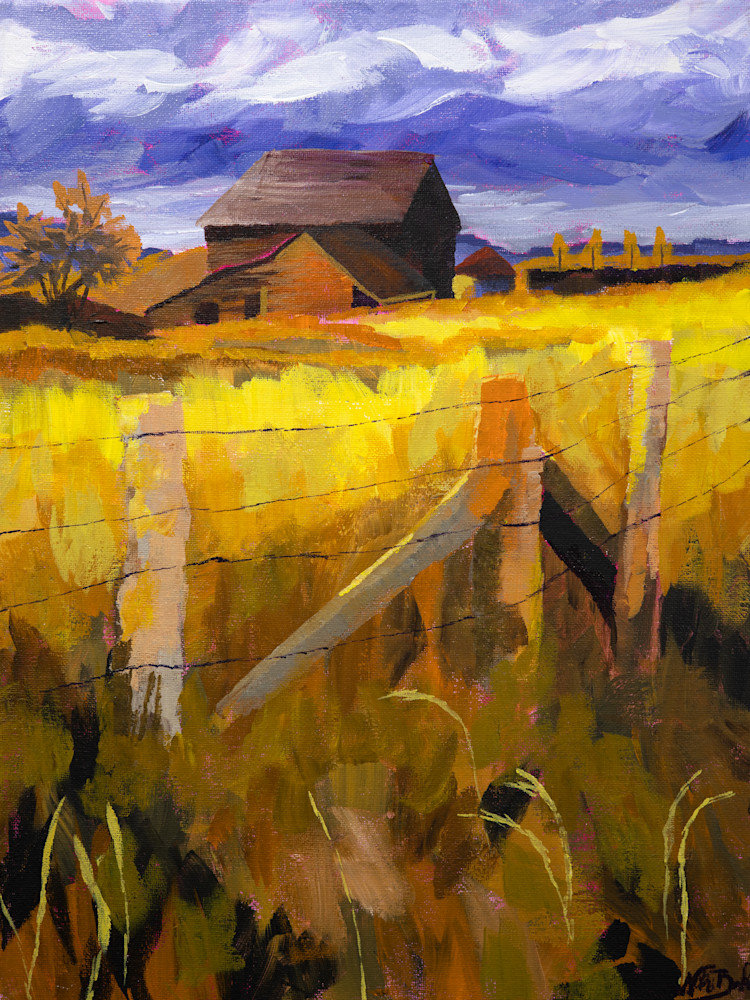Barn Landscape Painting | Niki Baker Art