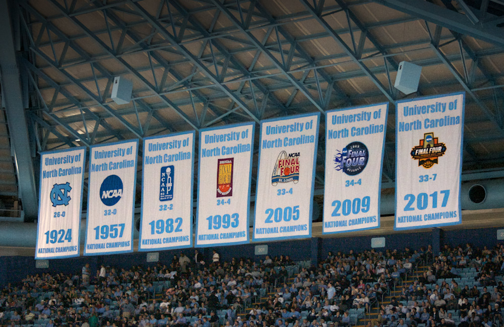 UNC Chapel Hill Art - NCAA Basketball Championship Banners Photograph