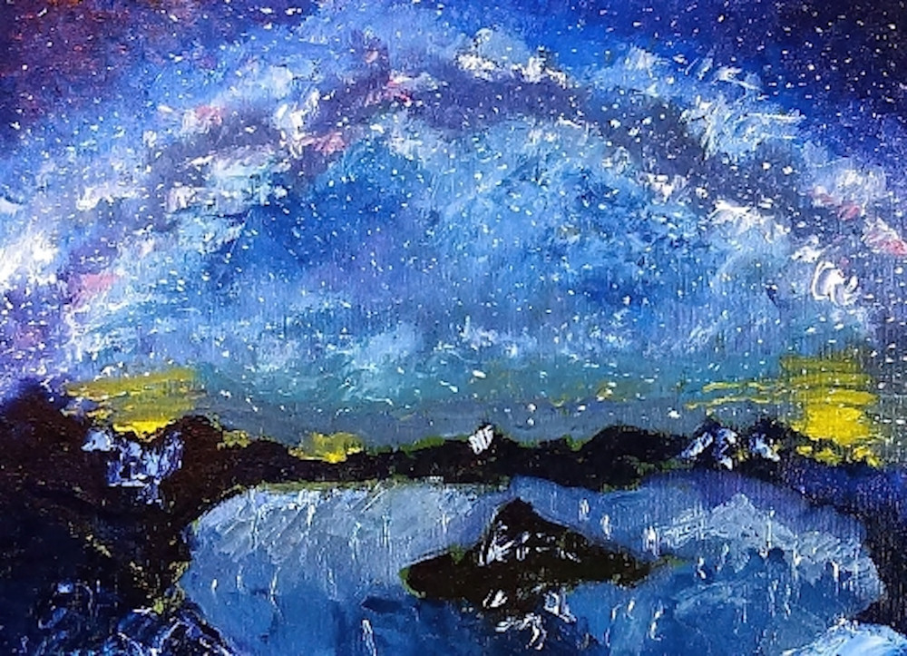 Milkyway Over Crater Lake Oil Painting Art | Atelier NAN Gallery 21