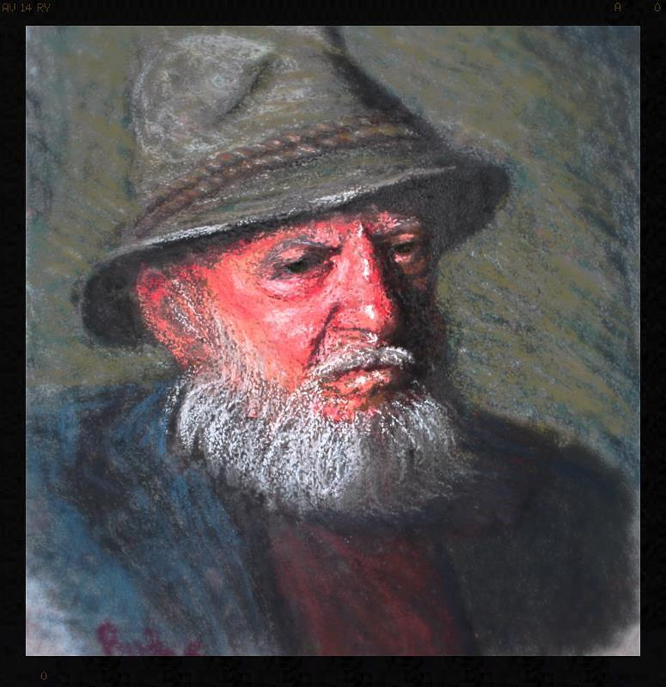 Old Man In A Hat Art | Ruthie Briggs Greenberg