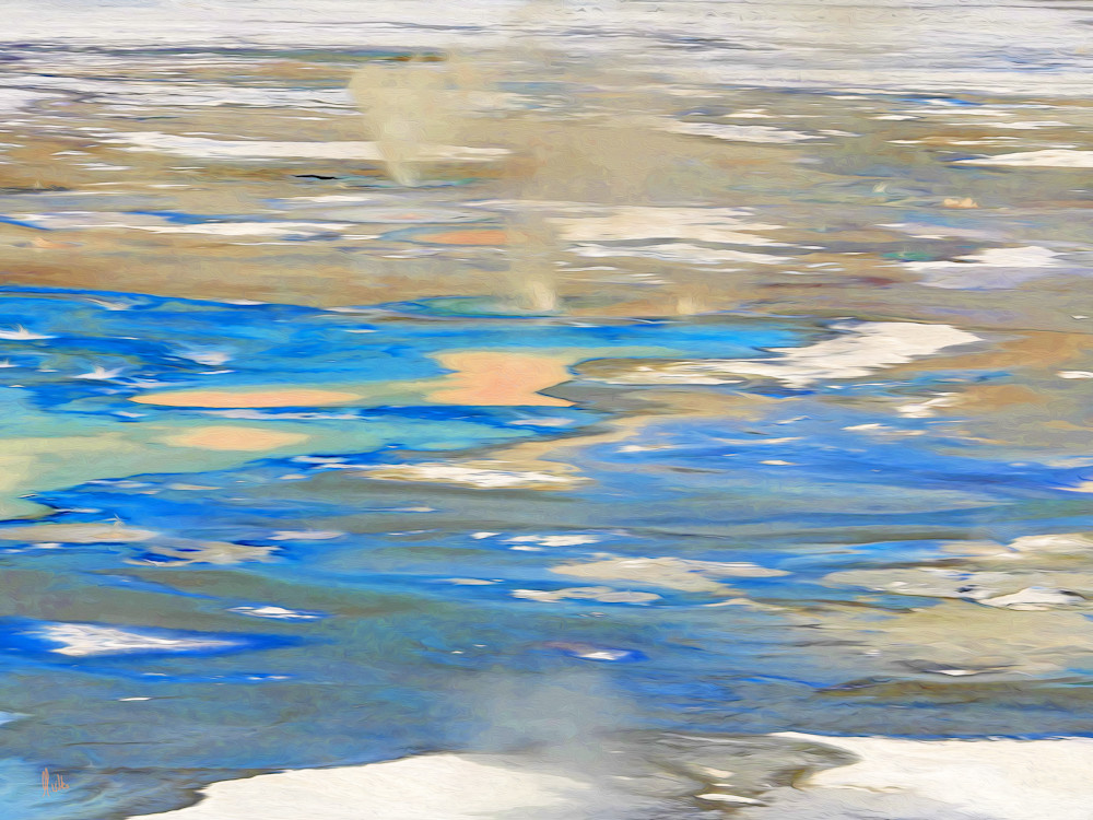Blue Basin No. 1, print of the Norris Geyser Basin, Yellowstone National Park, for sale as digital art by Maureen Wilks