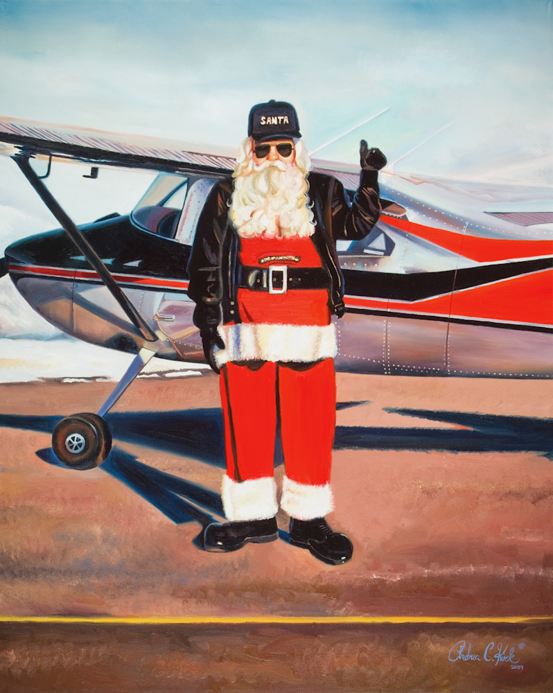 Santa Pilot Art | Andrea Kirk Fine Art.Shop
