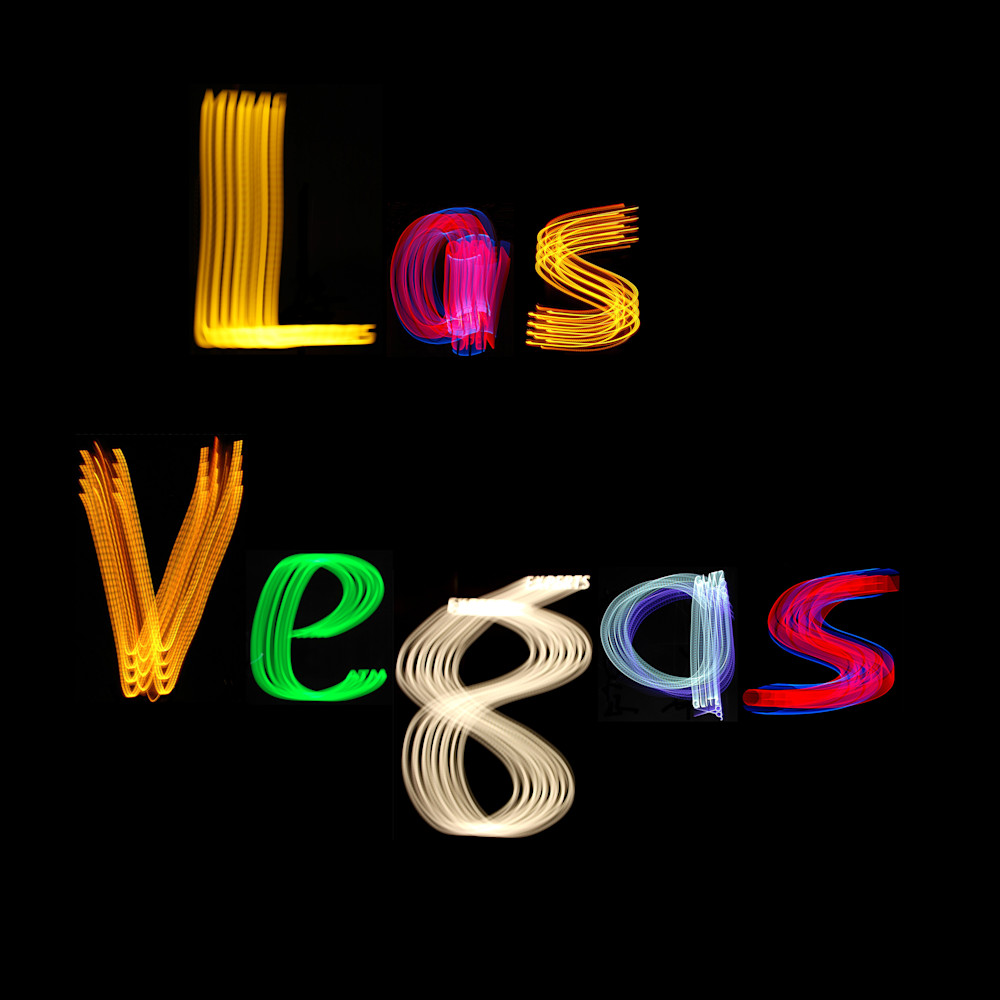 Las Vegas Light Painting Lower Case Photography Art | David Louis Klein