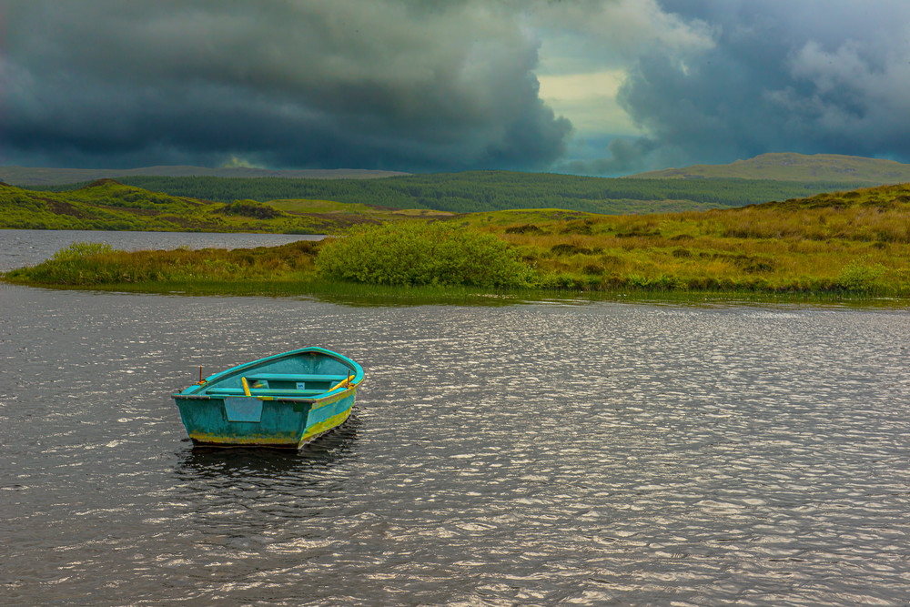 Blue Boat Ardnahoe Loch Islay Scotland Photography Art | jt Photo Images