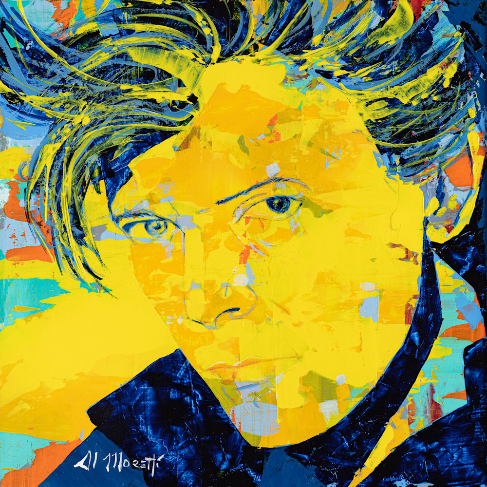 David Bowie portrait painting by Al Moretti