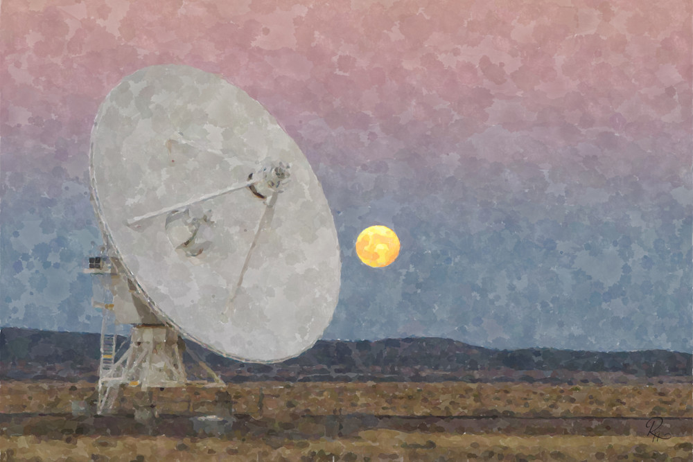 Moonrise at the Very Large Array