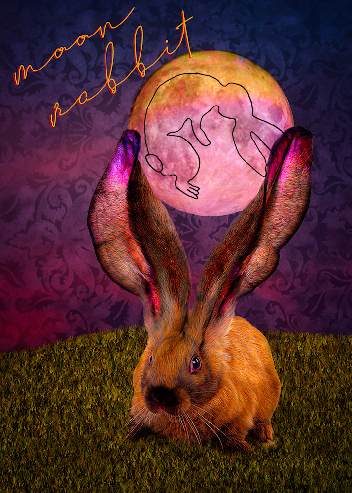 Moon Rabbit Art | Light Pixie Studio