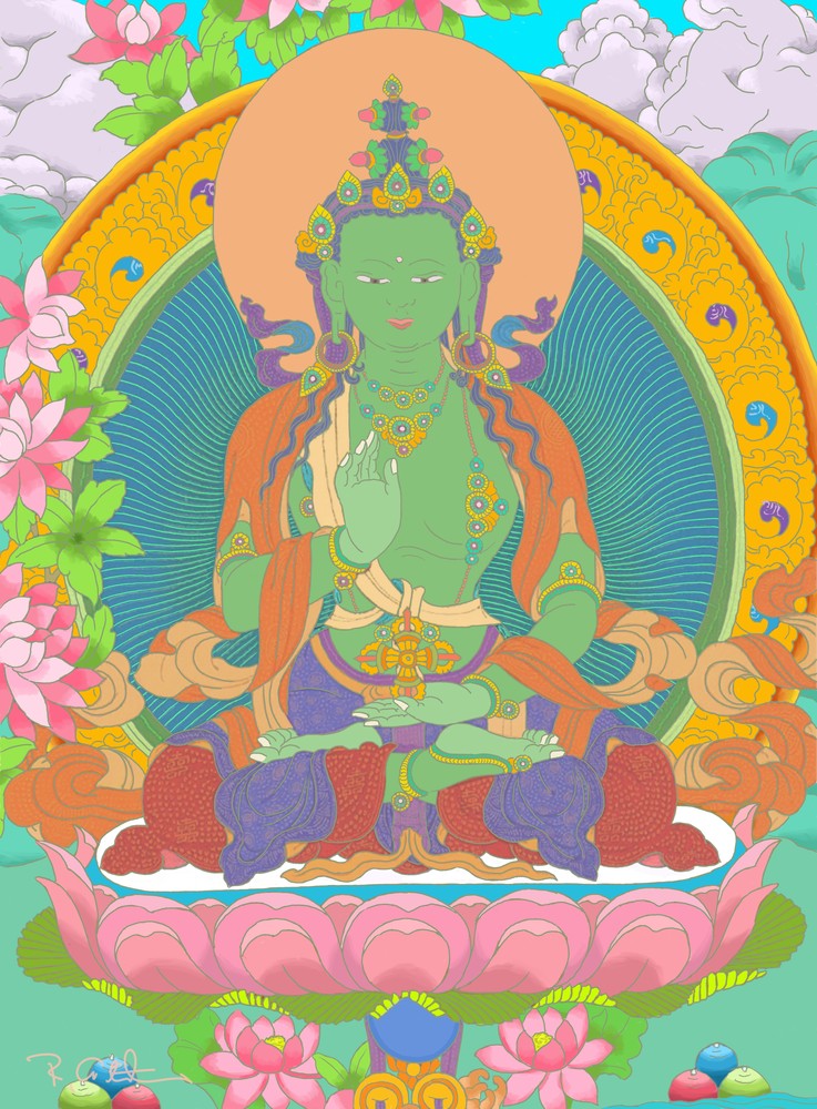 Amoghasiddhi Buddha Art | Robert Althouse Fine Art