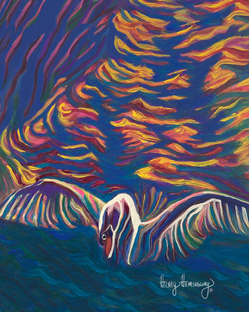 Swan Dive Art | Hilary Hemingway Art