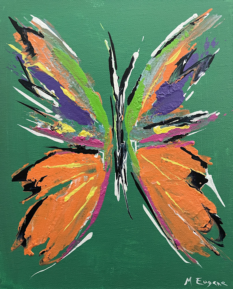 Abstract print of Mardi Gras Butterfly