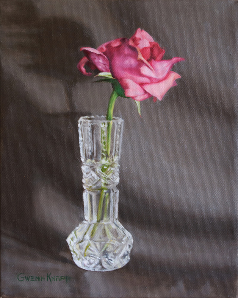 Cut Rose In Cut Glass Art | Gwenn Knapp Artist