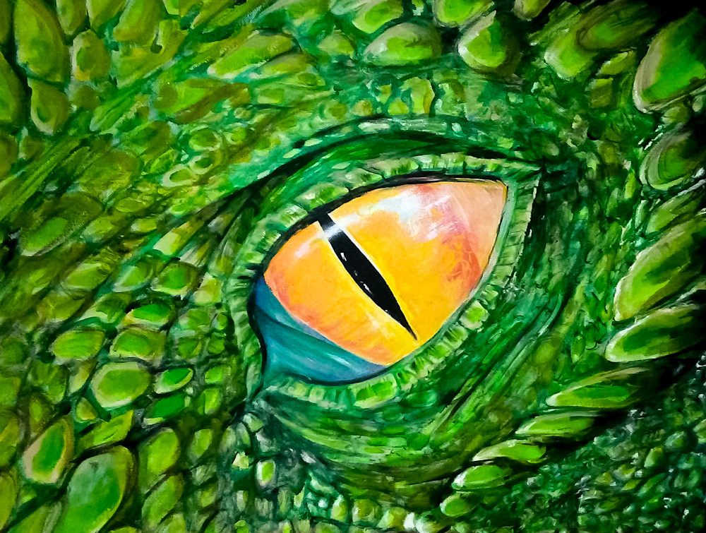 tote bag Dragon Eye painting