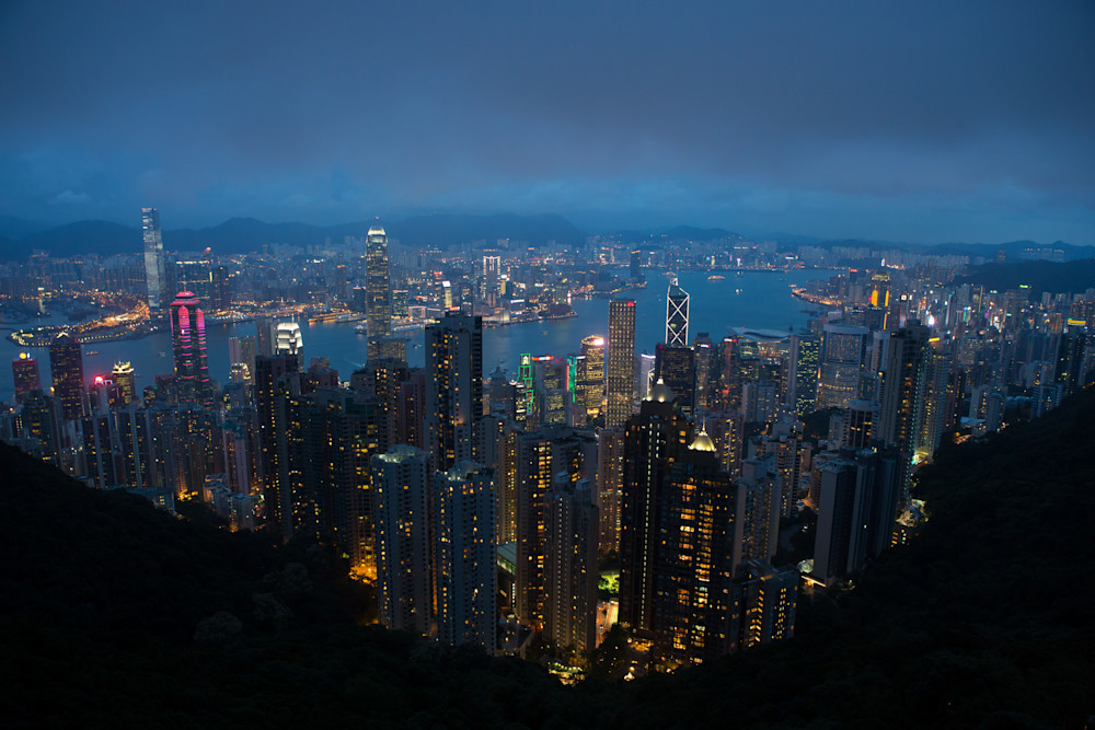 Hong Kong Harbor At Dusk Photography Art | Mark Gottlieb Images