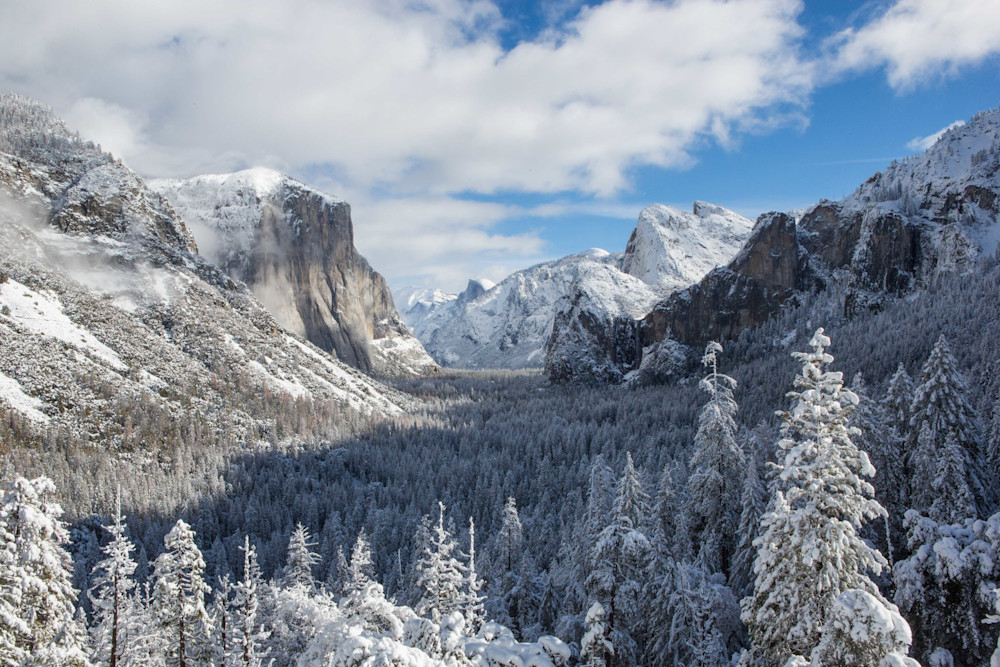 Yosemite Valley in the snow