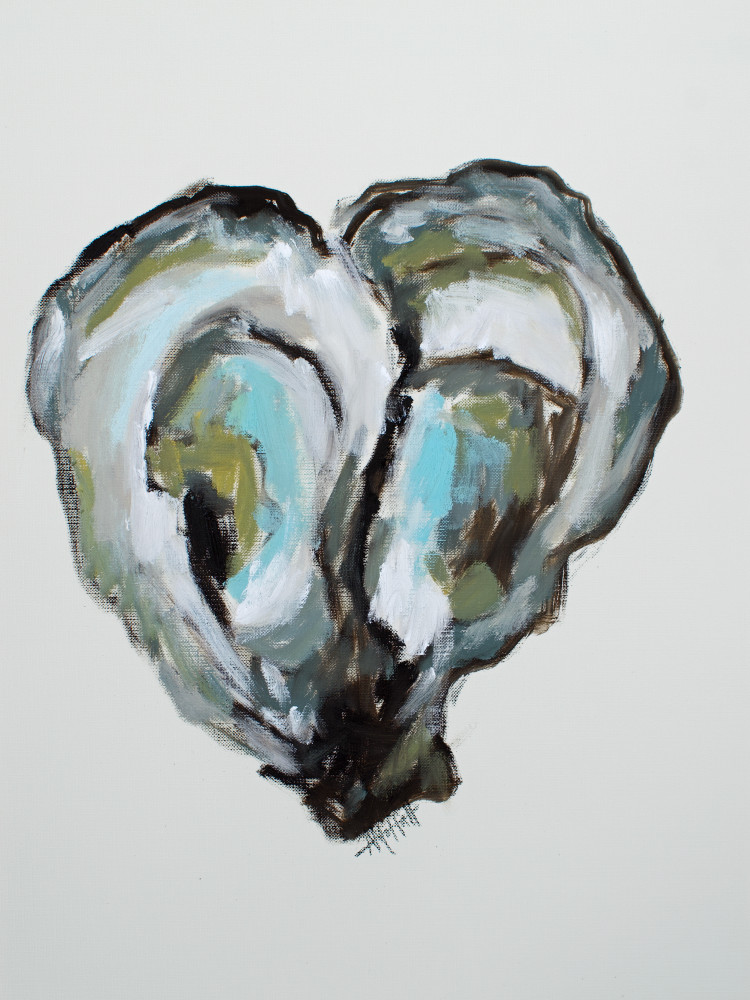 Giclee Art Print - Happy Little Oysters I- by contemporary Impressionist April Moffatt