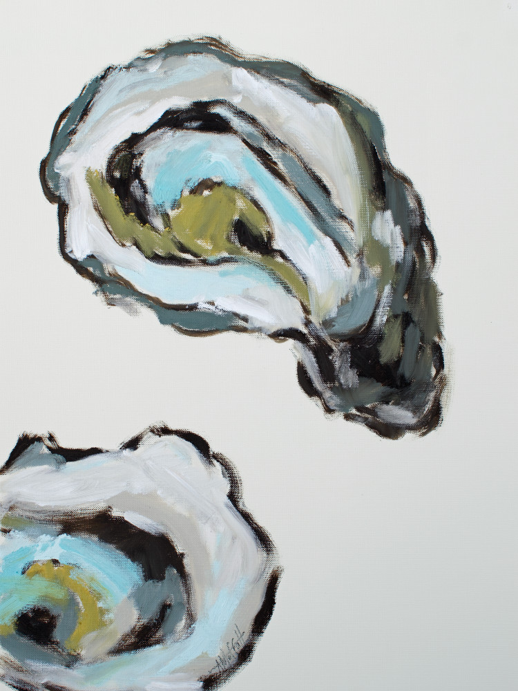 Giclee Art Print - Happy Little Oysters II- by contemporary Impressionist April Moffatt