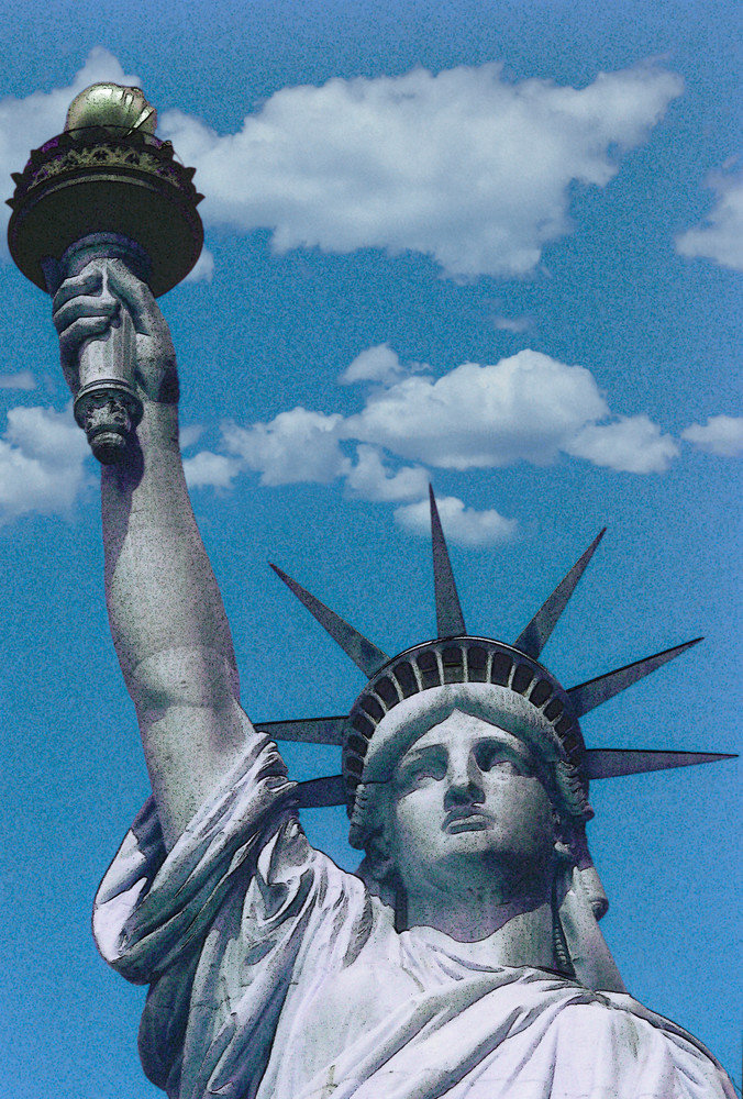 Digitally altered image of the Statue of Liberty, New York City, New York