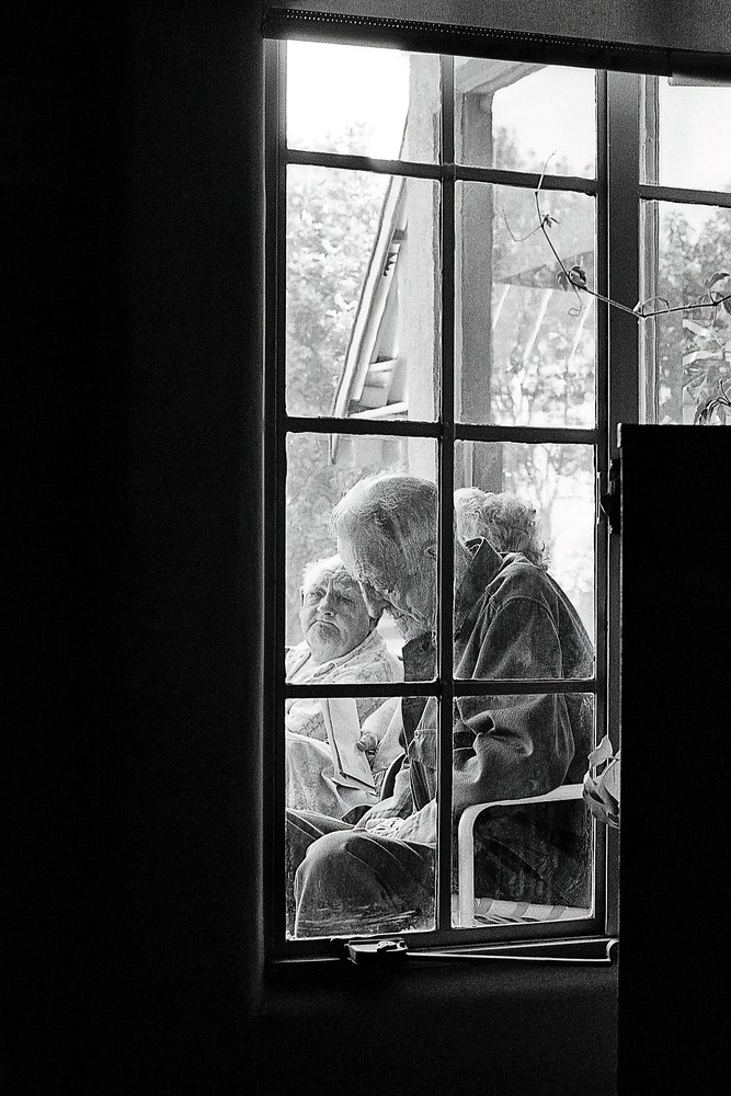 John E. Kelly Fine Art Photography – Old Men in Window - Urbanism