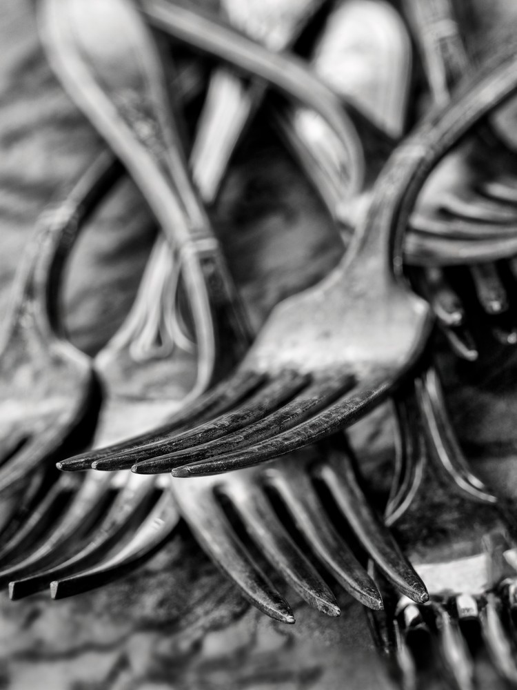 John E. Kelly Fine Art Photography – Forks - Silver