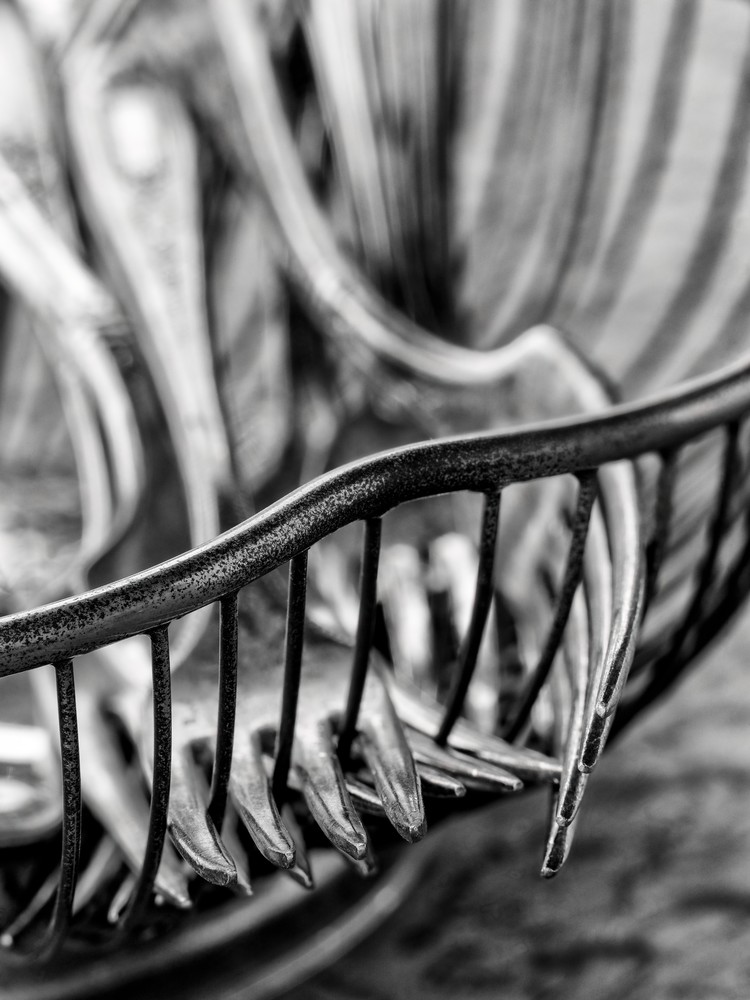 John E. Kelly Fine Art Photography – Forks in Basket - Silver