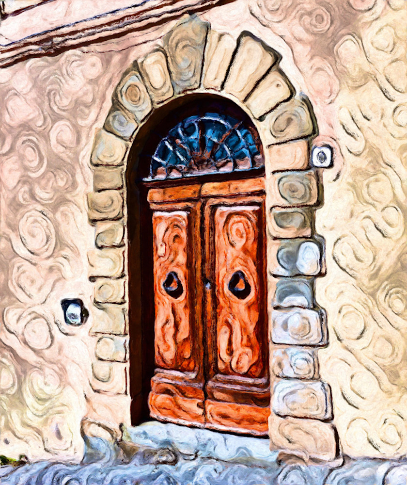 Italian Door, Spiral Oil Art | Siegel Photography, LLC
