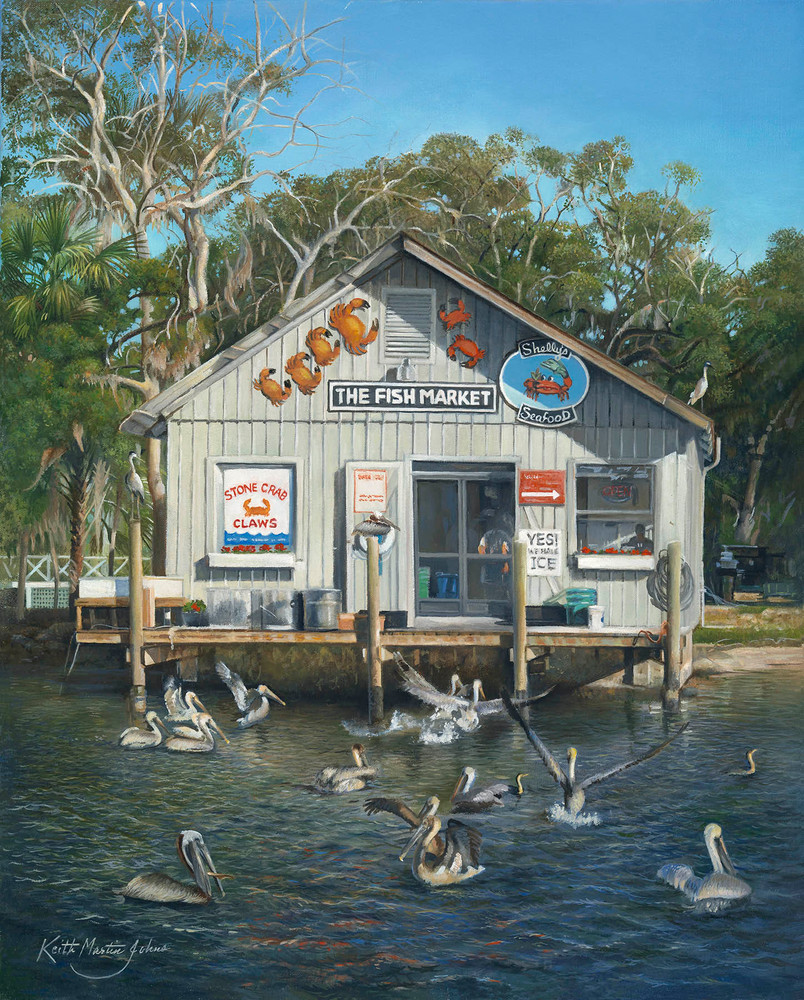 The Fish Market Small Art | Keith Martin Johns Fine Art