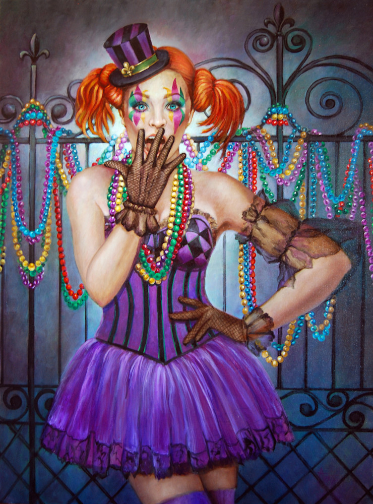 Mardi Gras Girl Art | Geraldine Arata