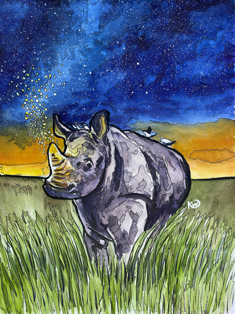 Rhino Magic Art | Water+Ink Studios