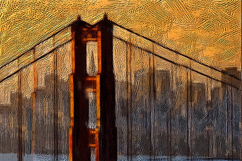 Golden Gate Bridge Tower Art | Geraldine Arata