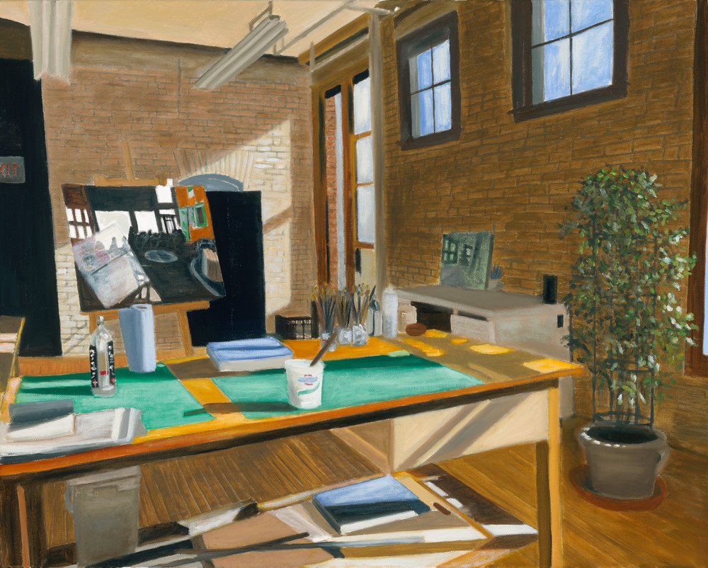 The Studio    Work Table And Easel Art | Brendan Kramp Studio & Workshop