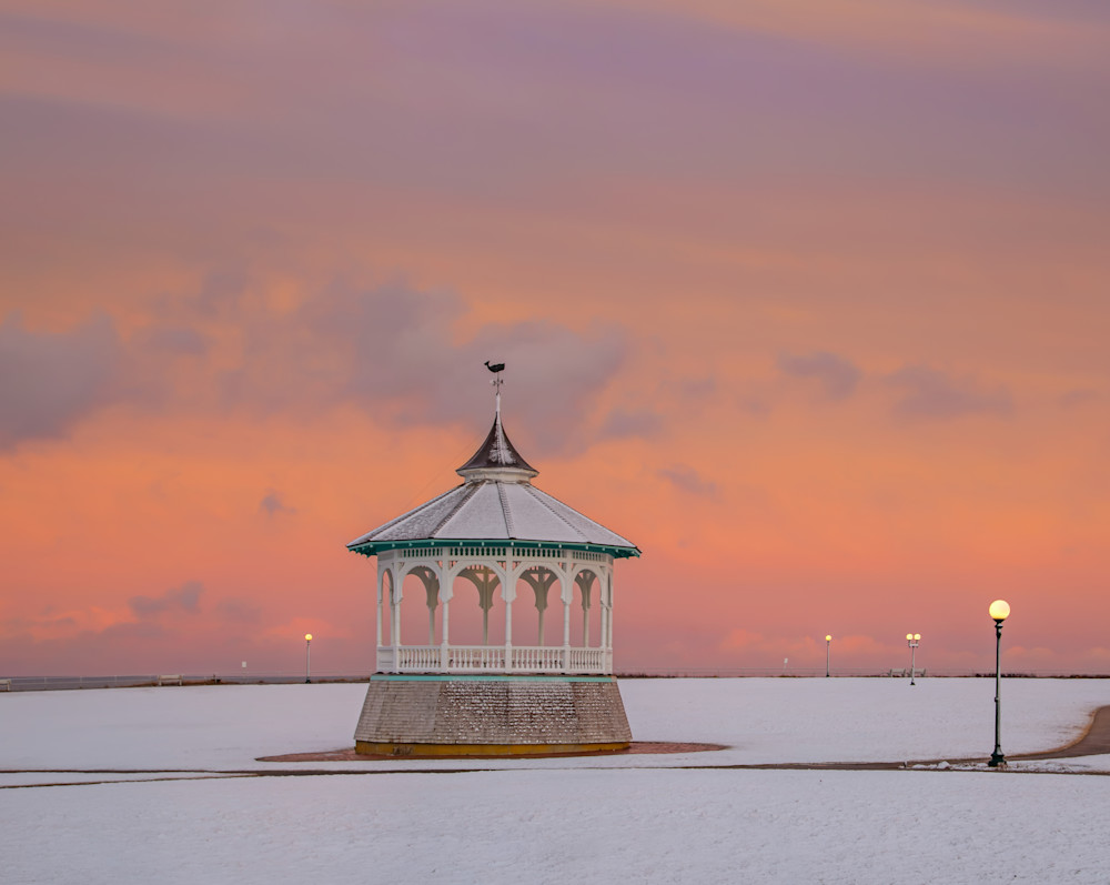 Ocean Park Winter Pink Sunset Art | Michael Blanchard Inspirational Photography - Crossroads Gallery