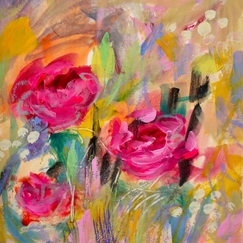 Pink Flowers 3 Art | Art by Melanie Anderson