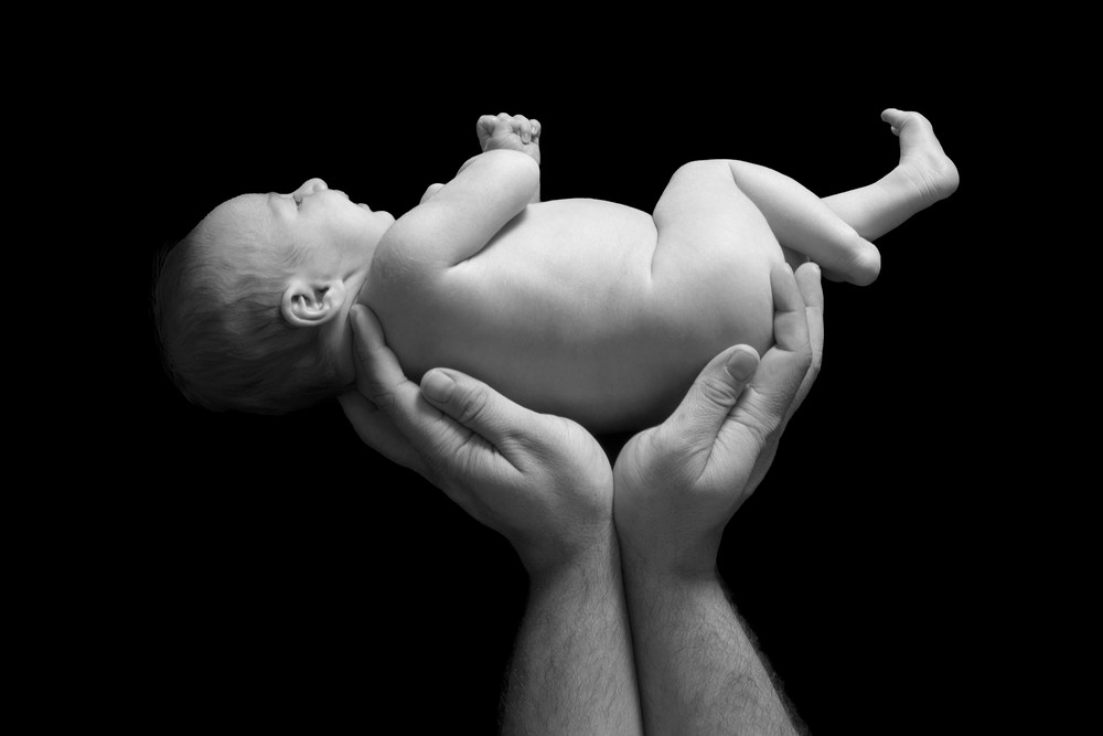 Daddy Holding Baby Photography Art | Audrey Nilsen Studios