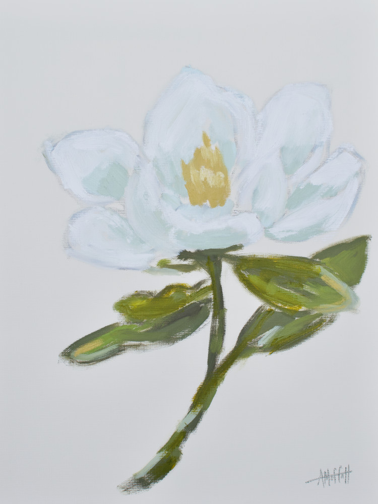 Giclee Art Print - Magnolia; Queen of the South II- by contemporary Impressionist April Moffatt