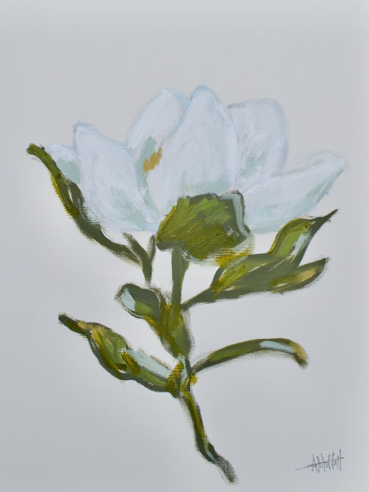 Giclee Art Print - Magnolia; Queen of the South I- by contemporary Impressionist April Moffatt