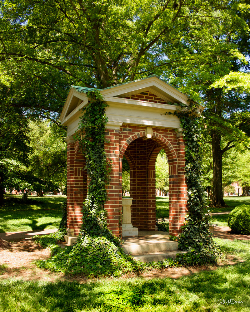 Davidson College Art - Old Well in Spring Photograph