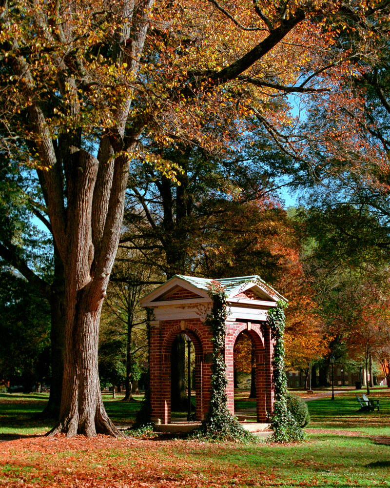 Davidson College Art - Old Well in Autumn Photograph