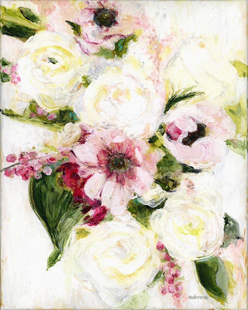 Bouquet Of Pink & White Art | Artistry by Adonna