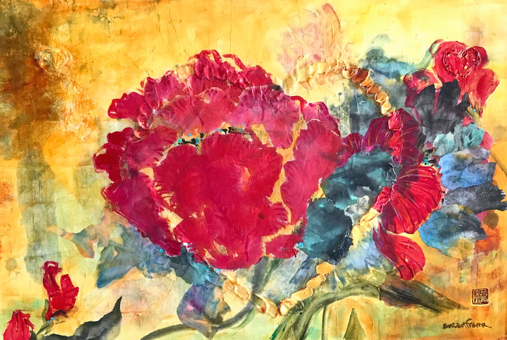 Heart Hibiscus Art | Susan Frame