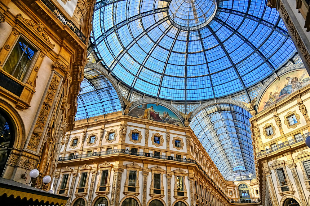 Glass Dome Ceiling In The Milan Galleria Photography Art | Bryce Quayle Fine Art Photography