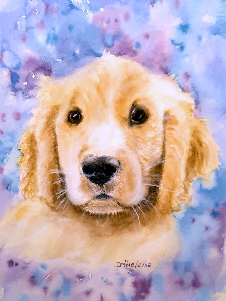 Mini Golden Retriever Art | Debbie Lewis Watercolors