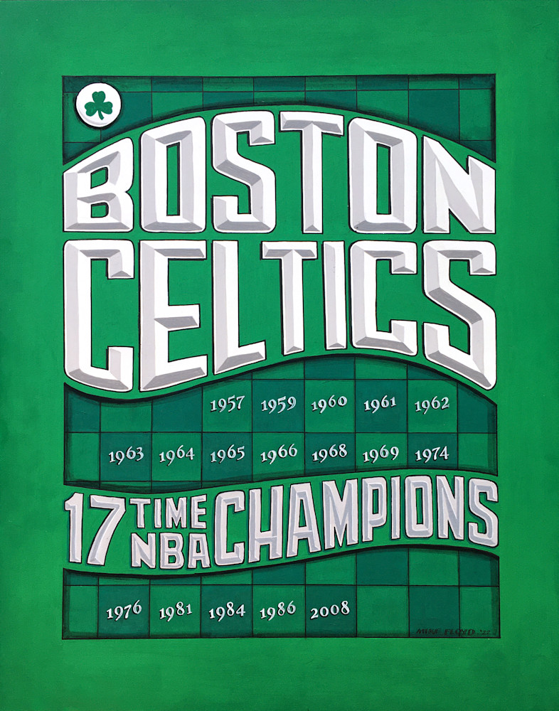 Boston Celtics NBA Championships art print
