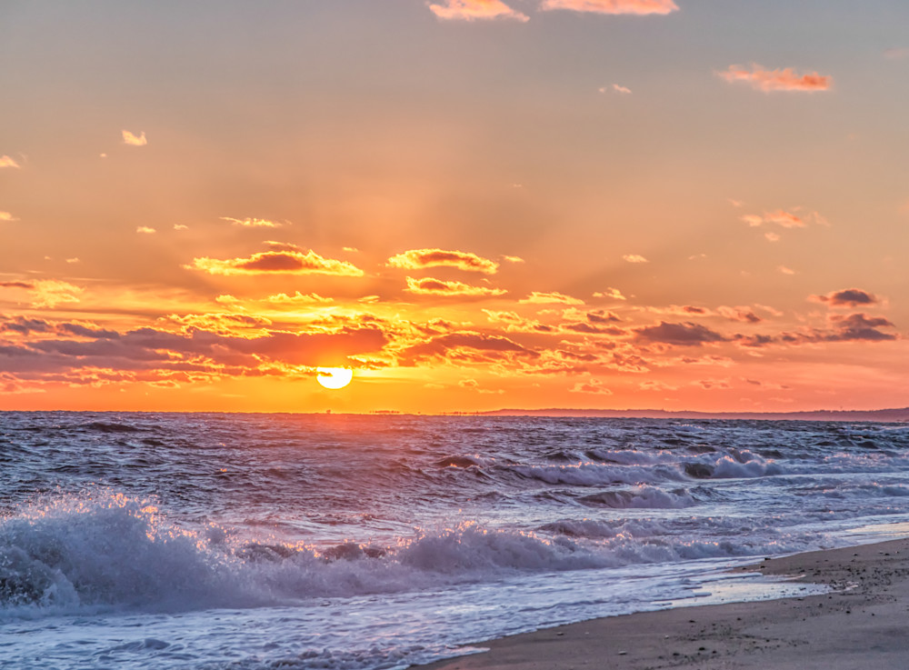 South Beach Winter Sunset Beams Art | Michael Blanchard Inspirational Photography - Crossroads Gallery